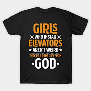 Elevator Mechanic Elevator Installer T-Shirt